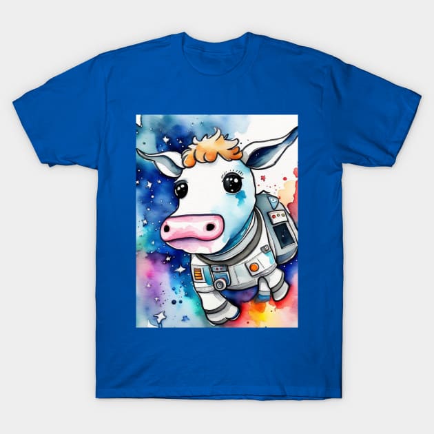 COLORFUL SPACE COW T-Shirt by WeLoveAnimals